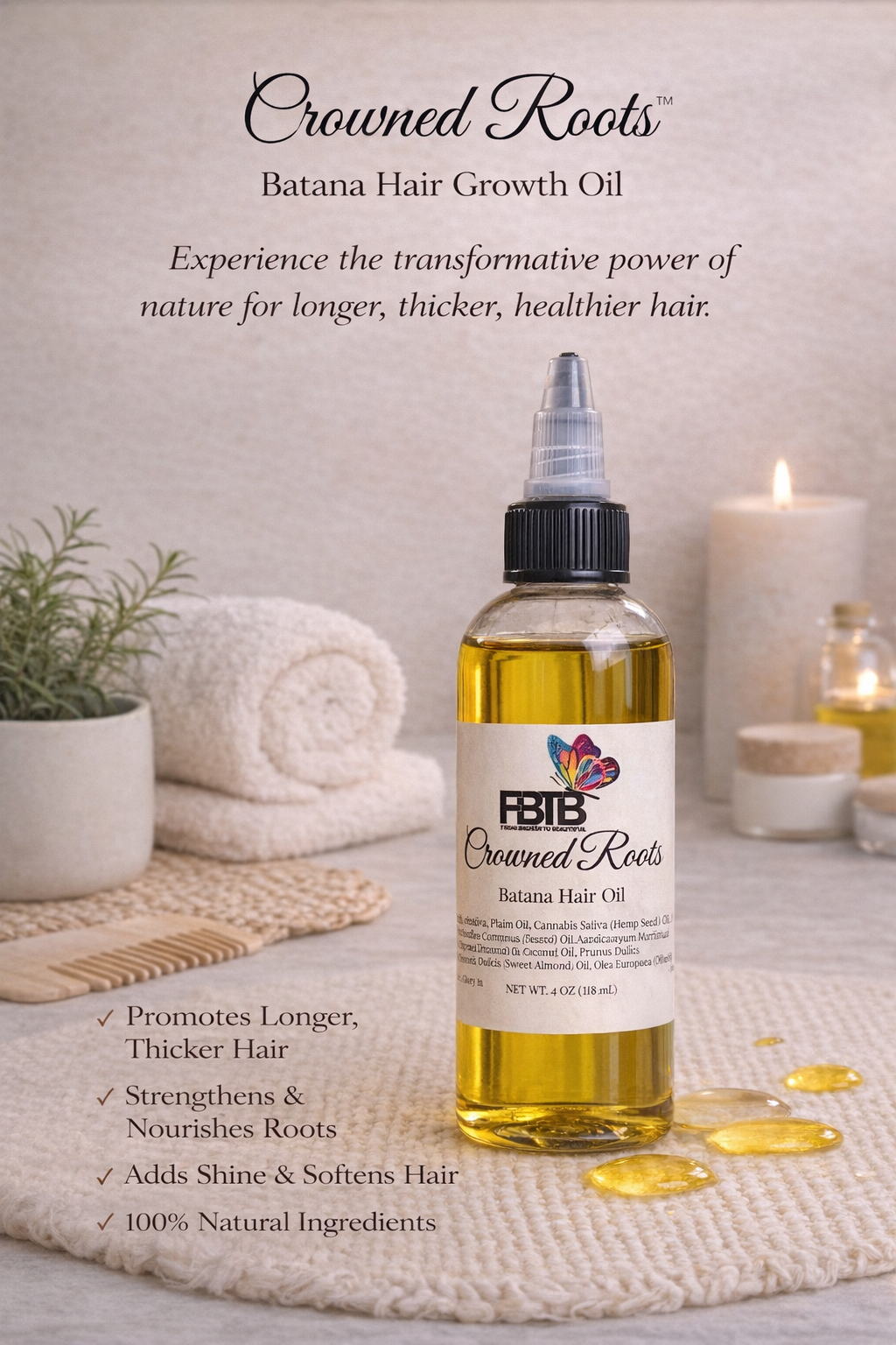Crowned Roots Batana Hair Oil